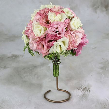 Букет живых цветов БУКЕТ МАРКЕТ ДАРИТЕ С УДОВОЛЬСТВИЕМ Букет невесты из розового и белого лизиантуса шар из розового кварца sisterstone