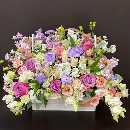 Букет живых цветов БУКЕТ МАРКЕТ ДАРИТЕ С УДОВОЛЬСТВИЕМ От всего сердца ручных вееров из бамбука в форме сердца 12 шт