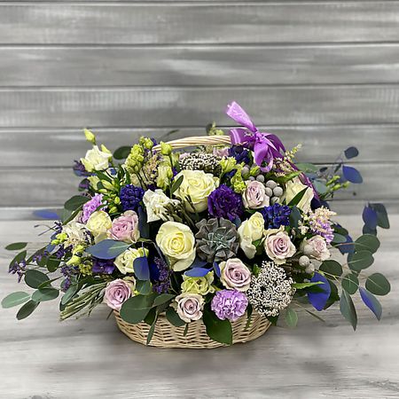 Букет живых цветов БУКЕТ МАРКЕТ ДАРИТЕ С УДОВОЛЬСТВИЕМ Большая композиция Аметист кристалл аметист runyangshi