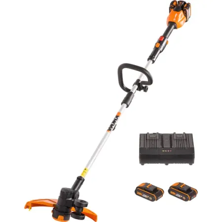 Триммер аккумуляторный Worx WP185E 40 В 2x2 Ач АКБ и ЗУ входит в комплект