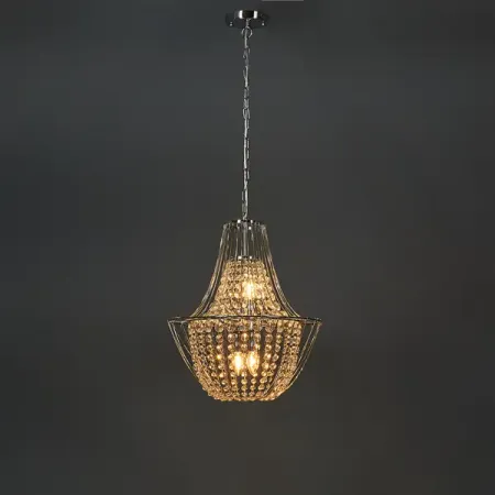 Светильник подвесной Crystal Pava FR1016PL-04S 4 лампы 16 м² цвет хром