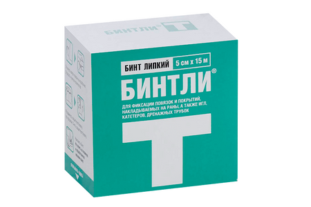 Бинт Бинтли-Т липкий 5х1500 см