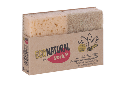 Губки д/посуды YORK ЭКО натурал 2 шт