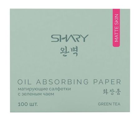 Shary Green Tea Oil Absorbing Paper бумага mr paper для карточек с растениями и ами