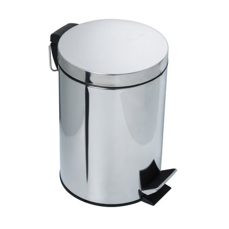 Ведро для мусора Fixsen Hotel FX-34024A с крышкой 8 л металл хром с педалью