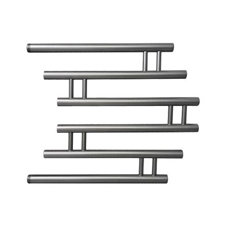 Полотенцесушитель водяной Indigo Zip 500х500 мм фокстрот с боковым подключением 500 мм графит