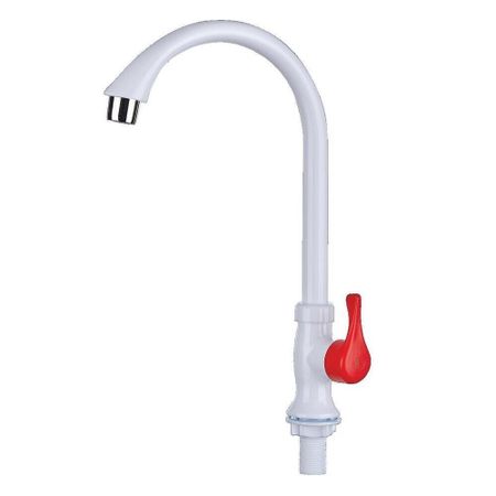 Кран для холодной воды для кухни РМС белый однорычажный (PL3-269F-1)