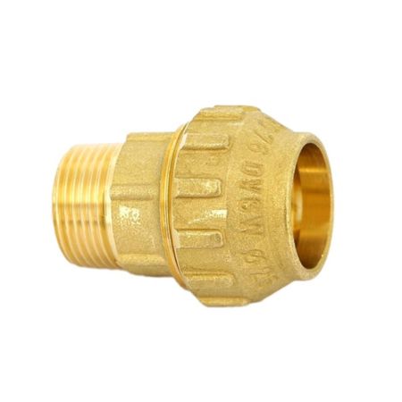 Муфта ПНД Tiemme компрессионная переходная 50х1 1/2 НР(ш) латунь