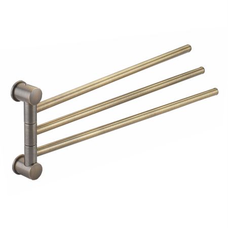 Полотенцедержатель WasserKraft Exter K-5200 430 мм тройной поворотный на шуруп металл светлая бронза (K-1533)