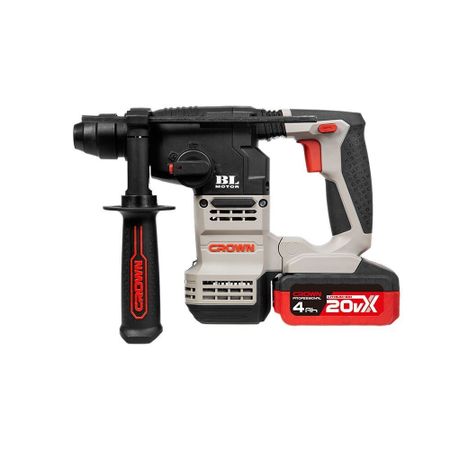 Перфоратор аккумуляторный Crown CT28001HX-4 BMC 20 В 2,3 Дж 2х4Ач Li-Ion SDS-plus 2 АКБ и ЗУ текстовыделители crown 4 а 4 мм