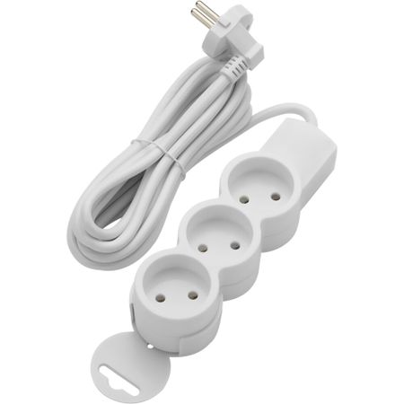 Удлинитель Düwi 3 розетки 3 м ПВС 2х0,75 кв.мм 10 А 2,2 кВт белый (32002 1)