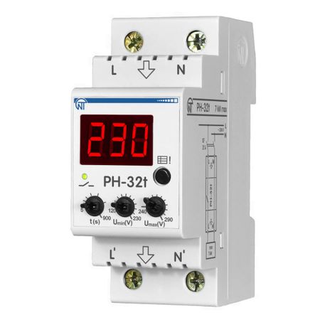 Реле напряжения Новатек-Электро РН-32t 230 В 36 А тип AC (9653165)
