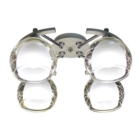 Люстра потолочная Schaffner Maillot E27 160 Вт 16 кв.м (4655-4 WH-CR) милая лама нарисуй по точкам от 1 до 30