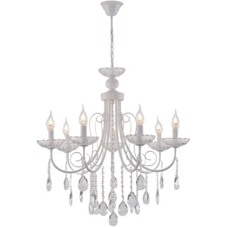 Люстра подвесная Schaffner Fuerte E14 280 Вт 20 кв.м (4070-7 WH) на семи дорогах