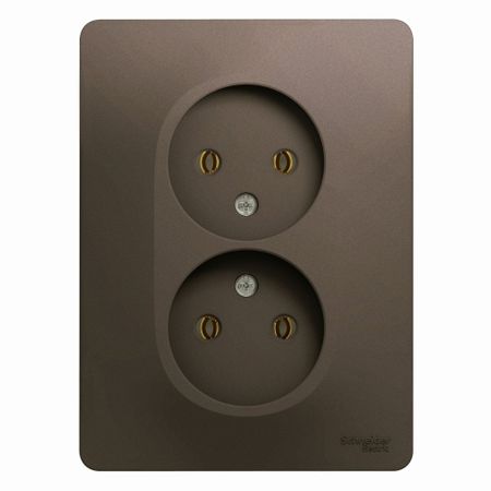 Розетка Systeme Electric Glossa встраиваемая шоколад (GSL000820)