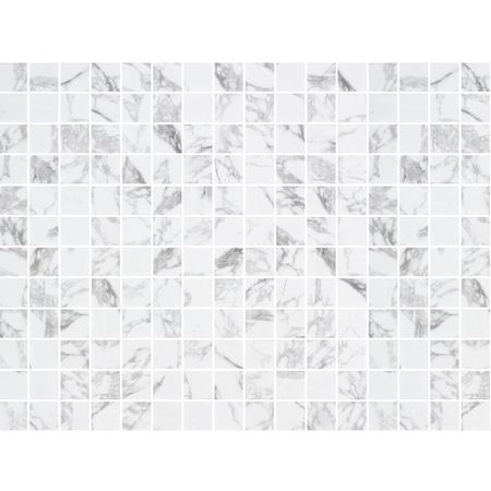 Мозаика Lavelly Smalta мрамор белый стеклянная 467х311х4,5 мм матовая