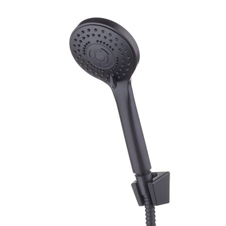 Душевой комплект Pura Latuno с лейкой с держателем черный (L80072B)