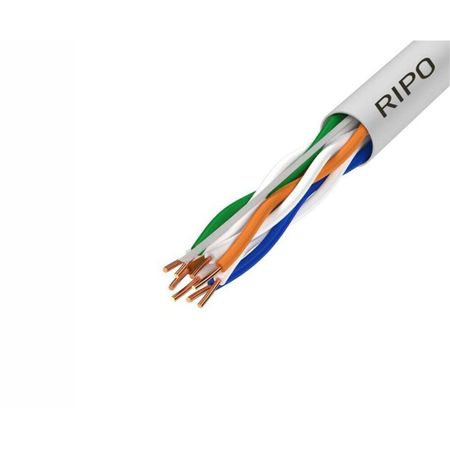 Интернет-кабель (витая пара) UTP 24 AWG CAT5e 4х2х0,50 мм Ripo серый (305 м) 5 пар cctv пассивный кабель адаптер poe питания через ethernet poe инжектор водонепроницаемый для ip камеры безопасности