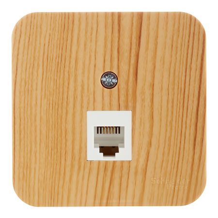 Розетка телефонная Systeme Electric Blanca накладная ясень (BLNIA011005)