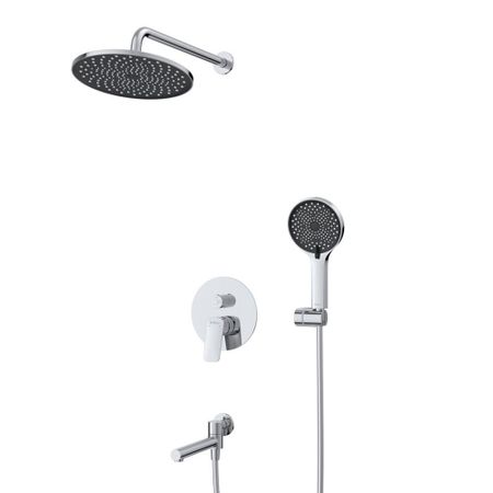 Душевая система BelBagno Marino встраиваемая с верхним душем с лейкой с изливом хром (MARINO-VDSET-CRM) держатель для благовоний из сплава