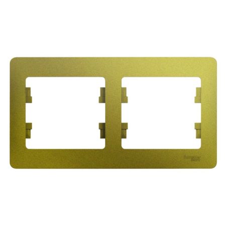 Рамка Systeme Electric Glossa двухместная фисташковая (GSL001002)