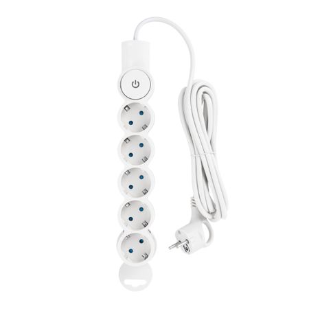 Сетевой фильтр Düwi 5 розеток 3 м 10 А 2,2 кВт белый (32576 5)