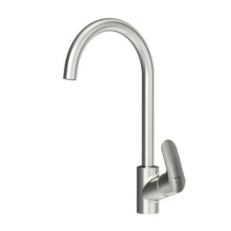 Смеситель для кухни AM.PM Like сатин с высоким изливом с подключением к фильтру однорычажный (F8007711)