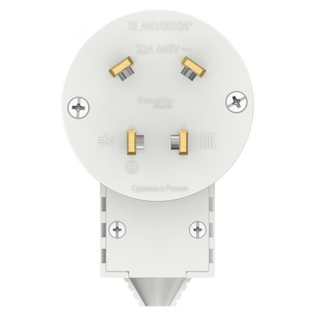 Вилка силовая прямая переносная Systeme Electric Blanca с заземлением 3Р+N 32 А 440 В IP20 белая (BLNSV003241) г ф ручкина бюджетное право учебник для вузов