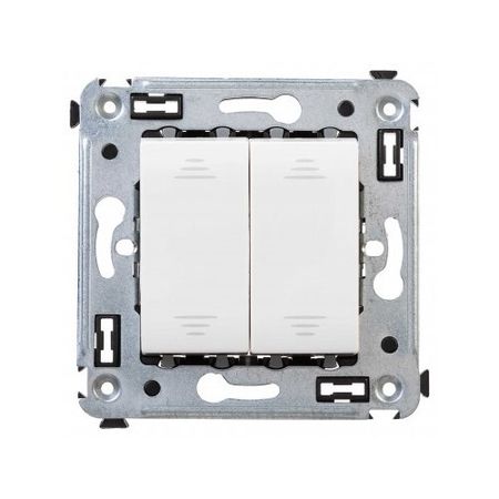 Переключатель DKC Avanti двухклавишный встраиваемый белый (7093063)