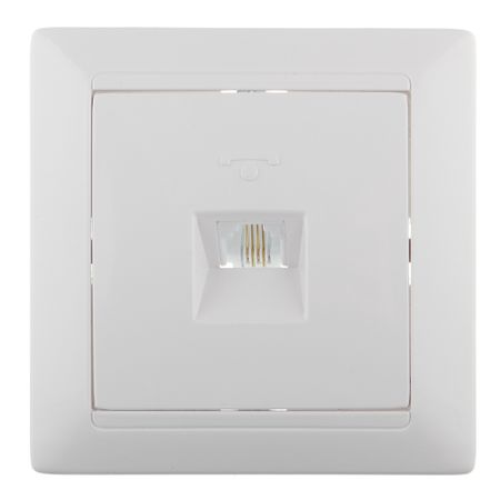 Розетка телефонная Svet встраиваемая белая RJ11 (SV1001-0040)