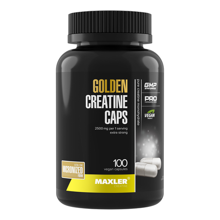 Креатин моногидрат микронизированный веганский Maxler 100% Golden Creatine Caps, 2500 мг на порцию,