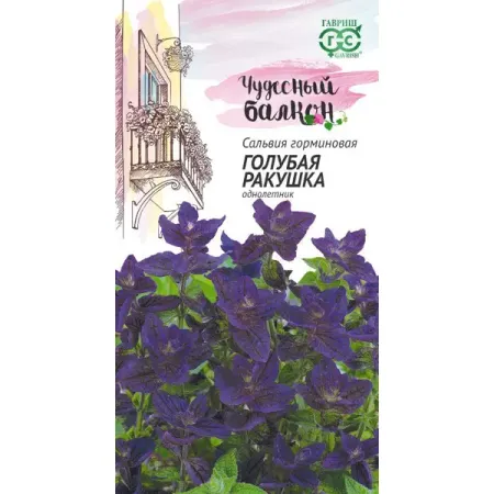 Семена цветов Гавриш Чудесный балкон сальвия Голубая ракушка