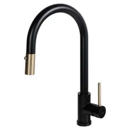 Смеситель для кухни Vidage Арно общая высота 42 см цвет черный