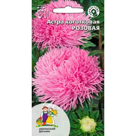 Семена цветов Уральский дачник астра коготковая розовая