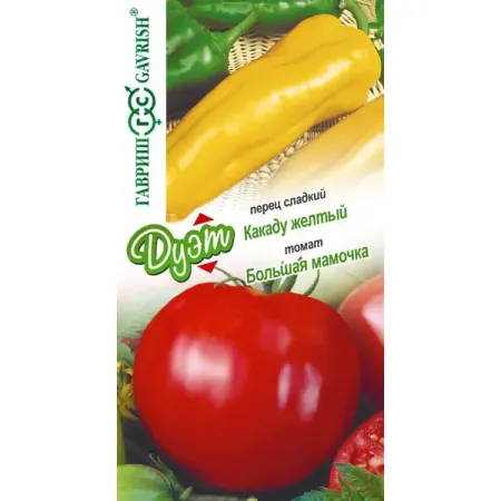 Семена овощей Гавриш томат и перец Большая мамочка и Какаду желтый