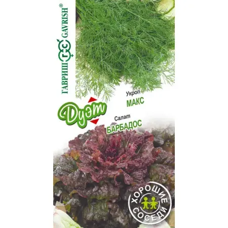 Семена салата Гавриш Дуэт Барбадос и укроп Макс