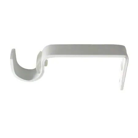 Держатель для однорядной штанги металл цвет белый 10 см
