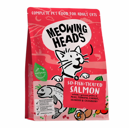 Холистики Meowing Heads Для взрослых кошек, с лососем, курицей и рисом 