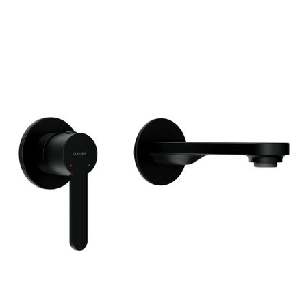 Смеситель для раковины встраиваемый Cersanit Oliva черный однорычажный (68978)