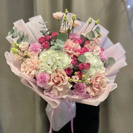 Букет живых цветов CHALET GREEN Букет гигант сборный букет живых ов fantasy гигант из хризантем