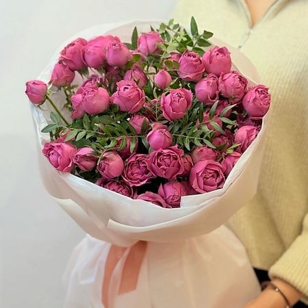 Букет живых цветов CHALET GREEN Букет из кустовых пионовидных роз Мисти Баблс sunmade мисти сосна искусственные растения 6 шт