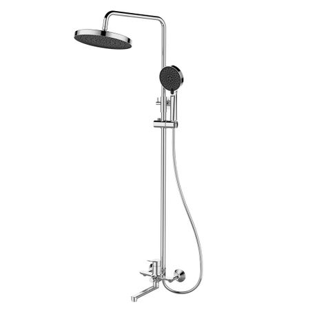 Душевая система Lemark Siberia с верхним душем с лейкой со смесителем хром (LMF-7026B-C)