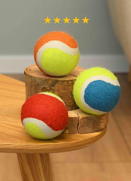 Для дома PETSHOP Игрушка для собак теннисный мяч, набор 3 штуки (3 шт)
