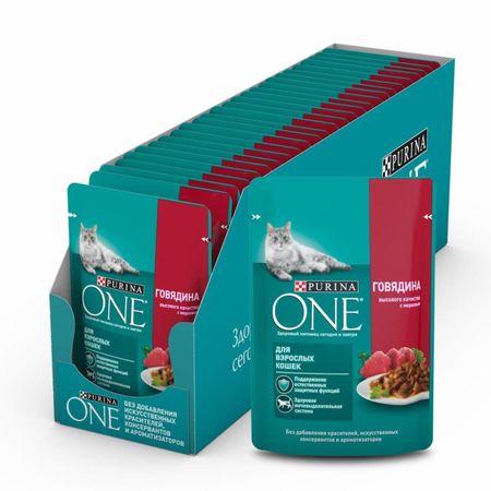 Консервы, паучи Purina ONE Паучи с говядиной и морковью для взрослых кошек (1 шт) методы профилактического консультирования подростков в целях снижения рисков для здоровья учебное пособие для вузов
