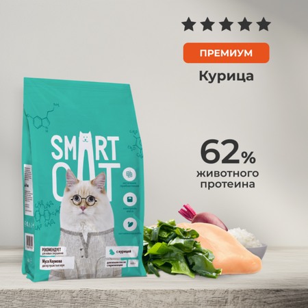 Сухие корма Smart Cat сухой корм Сухой корм для стерилизованных кошек и кастрированных котов с индейкой, курицей и овощами, INDOOR, STERILISED, Chicken (400 г) эдуард наумович темкин владимир гансович эрман махабхарата три великих сказания древней индии
