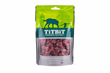 Лакомства TiTBiT Лакомство для собак всех пород Мясные косточки с бараниной (140 г)