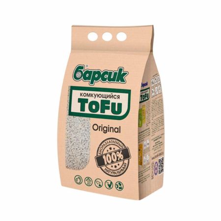 Наполнители Барсик Комкующийся наполнитель TOFU Оригинальный (2.3 кг)