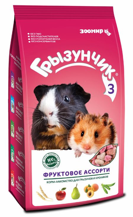 Сухие корма ЗООМИР Корм-лакомство для грызунов и кроликов 