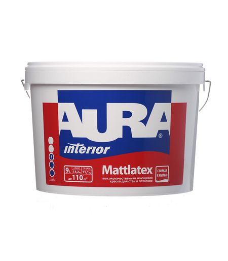 Краска моющаяся Aura Interior Mattlatex база TR бесцветная 9 л основы медицинских знаний