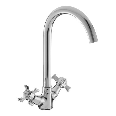 Смеситель для кухни Corsa Deco Open L хром с высоким изливом двухвентильный (1010680)